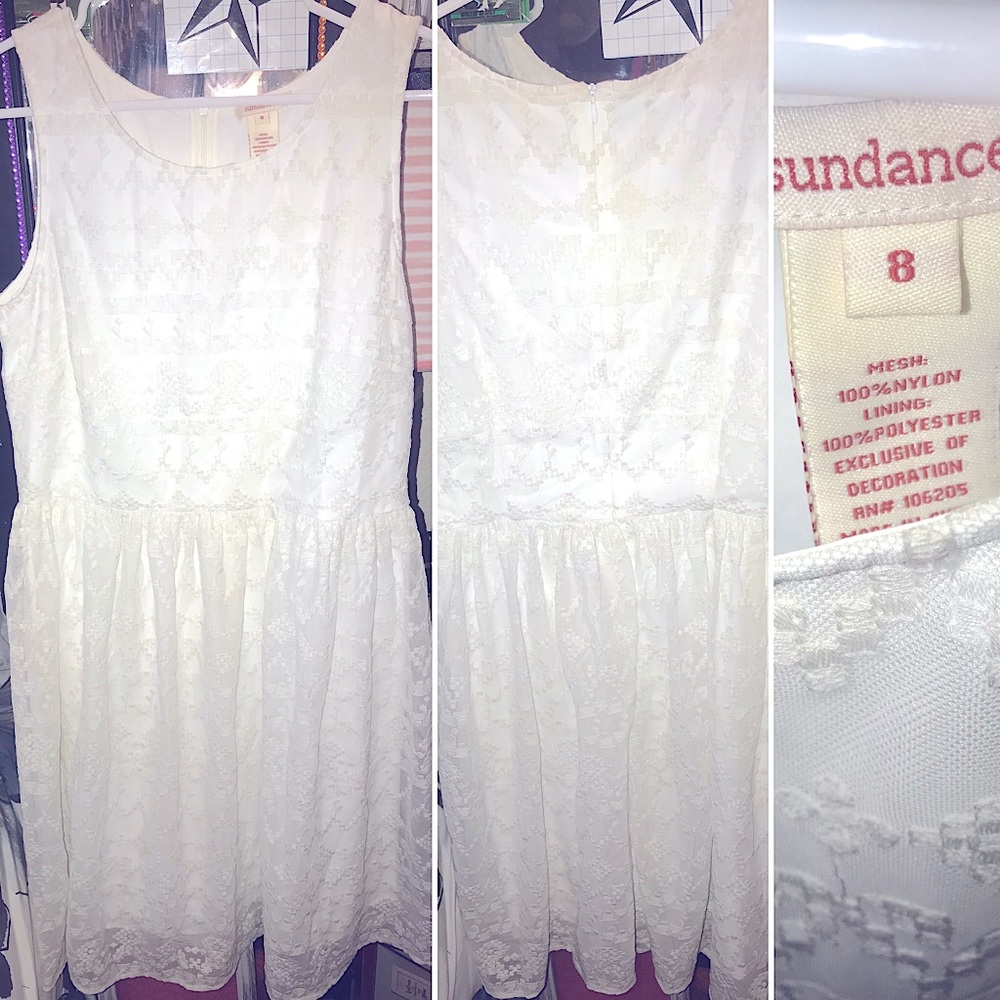 Girls Size 8 white Sundance dress